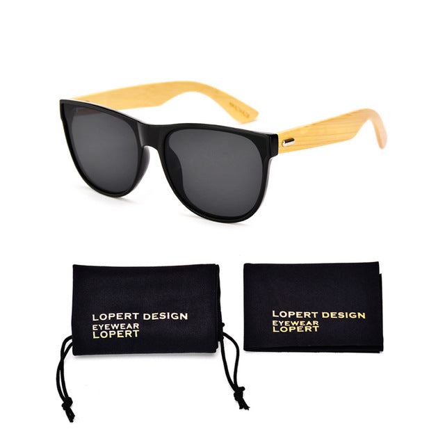 Square Wood Polarized Sunglasses